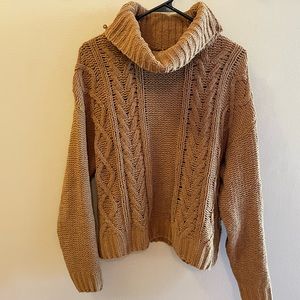 Gold Billabong Slouch-Neck Sweater